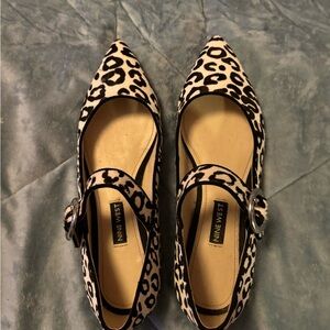 Nine West Leopard Print Flats with Black and White Pattern
